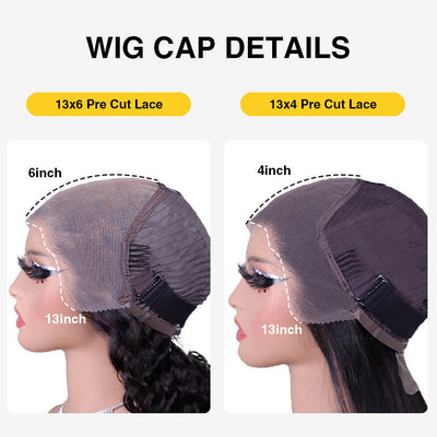 13x4 Pre-All HD Lace Front Wig Body Wave/Straight Secure Wear Go Glueless Human Hair Wigs