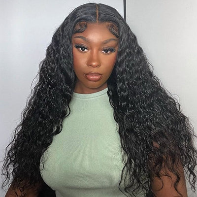 2Wigs $189 | Water Wave Glueless Lace Wig + Highlight Blonde Body Wave Wig With Bangs Flash Sale