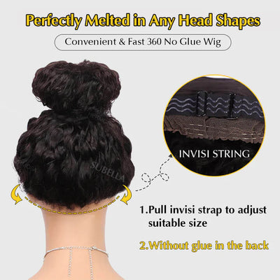 4C Edges Hairline Glueless Lace Front Wig High Quality Spiral Curly Black Brown Highlights Wig 350% Density