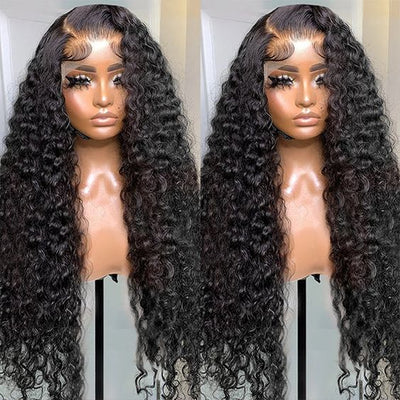Water Wave 360 HD Transparent Lace Front Wigs Transparent Lace Wig Wet And Wavy Human Hair