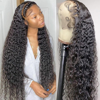 13x6 HD Full Lace Frontal Wigs Invisible HD Lace Curly Front Wigs Pre Bleached Knots Plucked Hairline