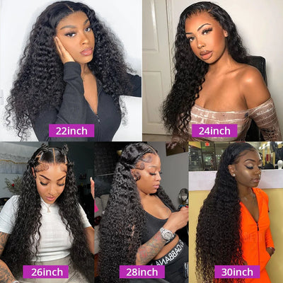13x6 HD Full Lace Frontal Wigs Invisible HD Lace Curly Front Wigs Pre Bleached Knots Plucked Hairline