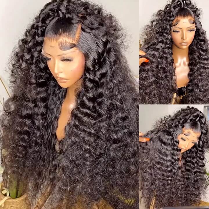 Hottest Skin Melt Loose Deep Wave Wigs 13x4 HD Lace Front Wig Virgin Human Hair