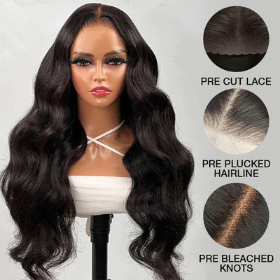 Upgrade Put On And Go 8×5/13x4 Glueless Lace Wig Pre-cut Lace Body Wave HD Lace Closure Wig Beginnger Friendly