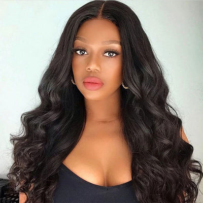 Subella 13x6 HD Transparent Lace Front Wigs 180% Density Body Wave Natural Hair Wigs Pre Plucked Wigs