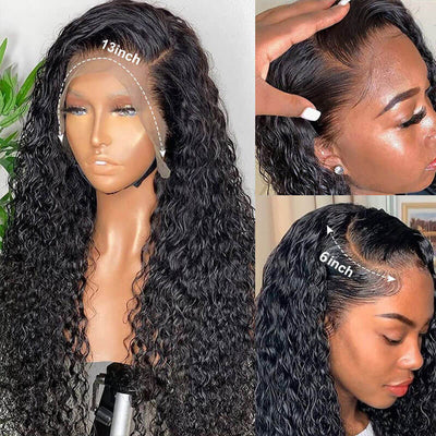 Subella Hair Curly HD Transparent Lace Front Wig Pre Plucked Natural Hair Liner 100% Human Virgin Hair Wigs