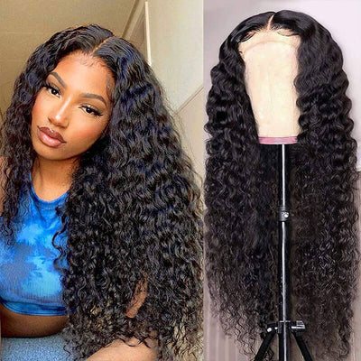Subella Hair Deep Wave HD Transparent Lace Wigs 13*4 Frontal Wigs Human Hair Wigs