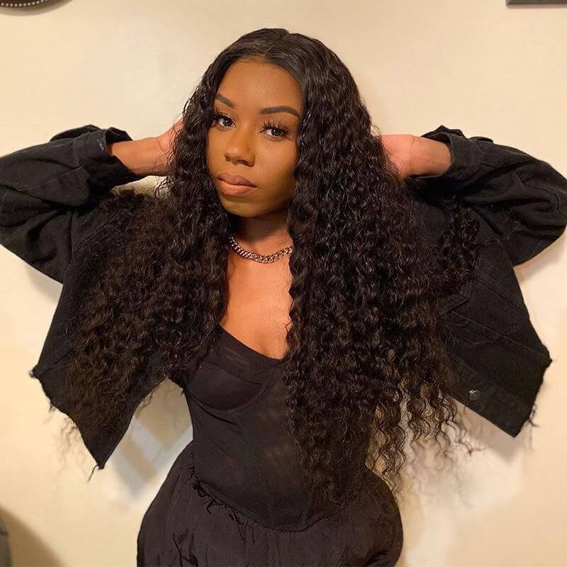 Subella Hair Deep Wave HD Transparent Lace Wigs 13*4 Frontal Wigs Human Hair Wigs