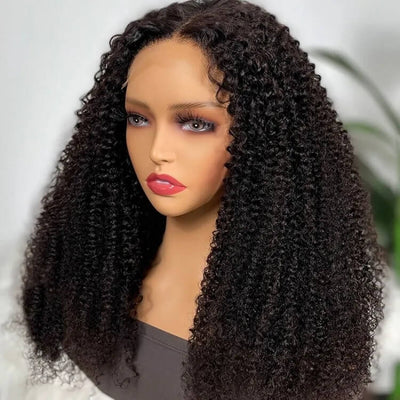 Kinky Curly HD Transparent Lace Wigs 13*4 Frontal Wigs Human Hair Wigs