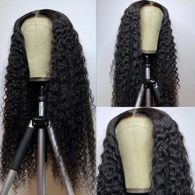 13x6 Lace Front Wig Curly Human Hair Wig HD Transparent Kinky Curly Lace Front Wig