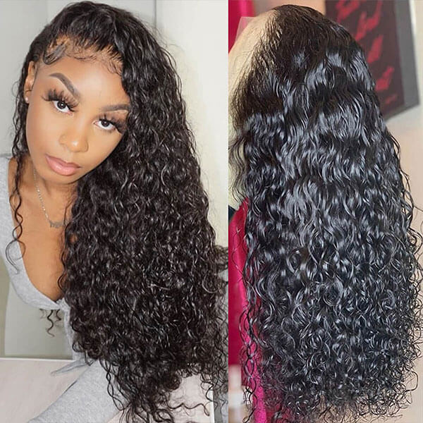 Water Wave 13x6 HD Transparent Lace Front Wig Brazilian Water Wave Lace Wigs With Pre Plucked