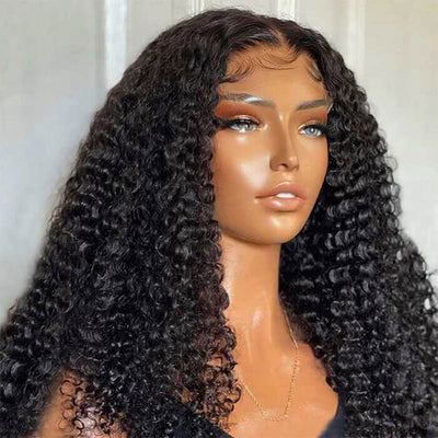 HD Lace Wigs Glueless Kinky Curly Wigs 4x4 Lace Closure Wigs