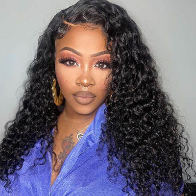 Curly 5x5 HD Lace Human Hair Wigs Pre Plucked Lace Closure Wig