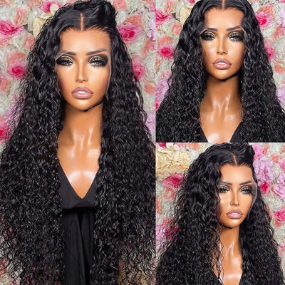 Subella  Curly Wig 100% Human Hair Swiss Lace Curly Hair 13*4 HD Transparent Lace Front Wig
