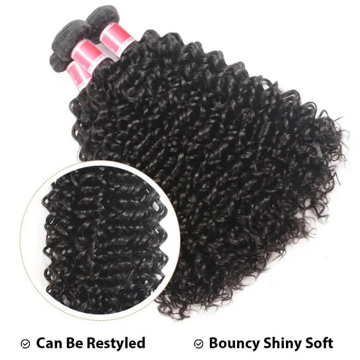 Deep Curly Virgin Hair Weave Unprocessed Deep Curly Human Hair 3 Bundles