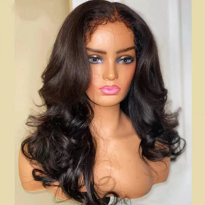 4C Edge Body Wave HD Lace Front Wig With Curly Baby Hair Pre Plucked Natural Hairline Glueless Human Hair Wigs