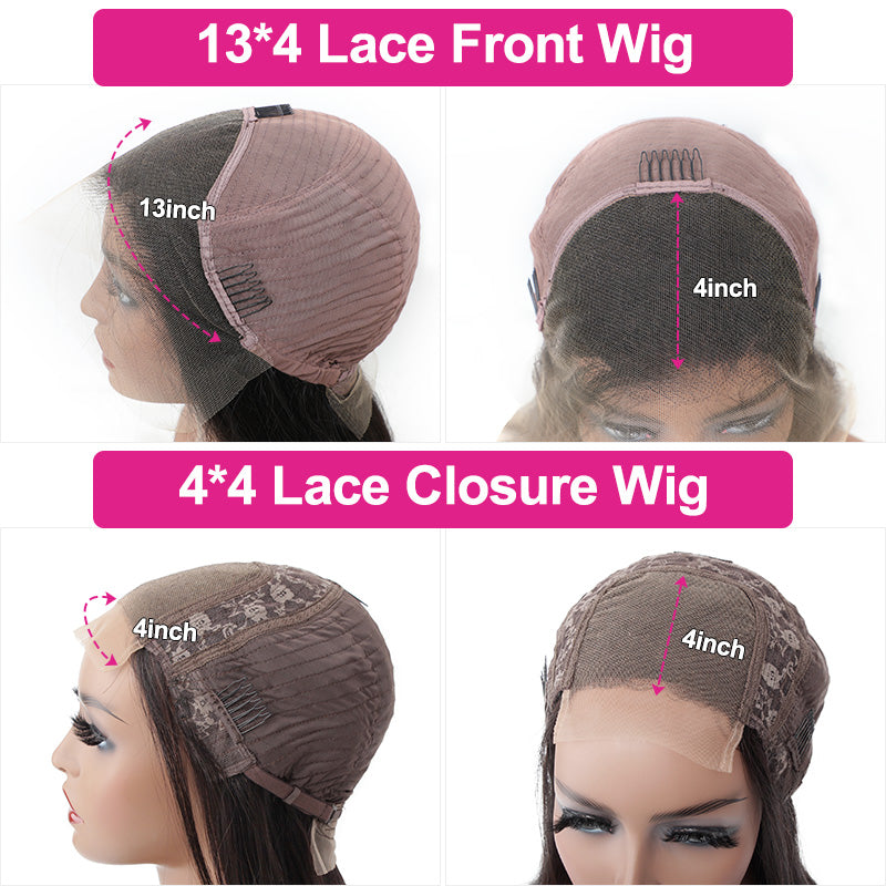Curtain Air Bangs Body Wave Human Hair Wigs 13x4 /4x4 Lace Wig/ Full Machinemade Wig Available