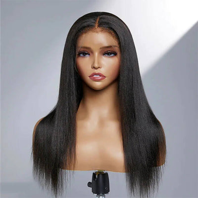 Type 4C Edges Hairline Wigs Curly Baby Hair 13X4 HD Lace Front Human Hair Wigs Straight Hair Wigs